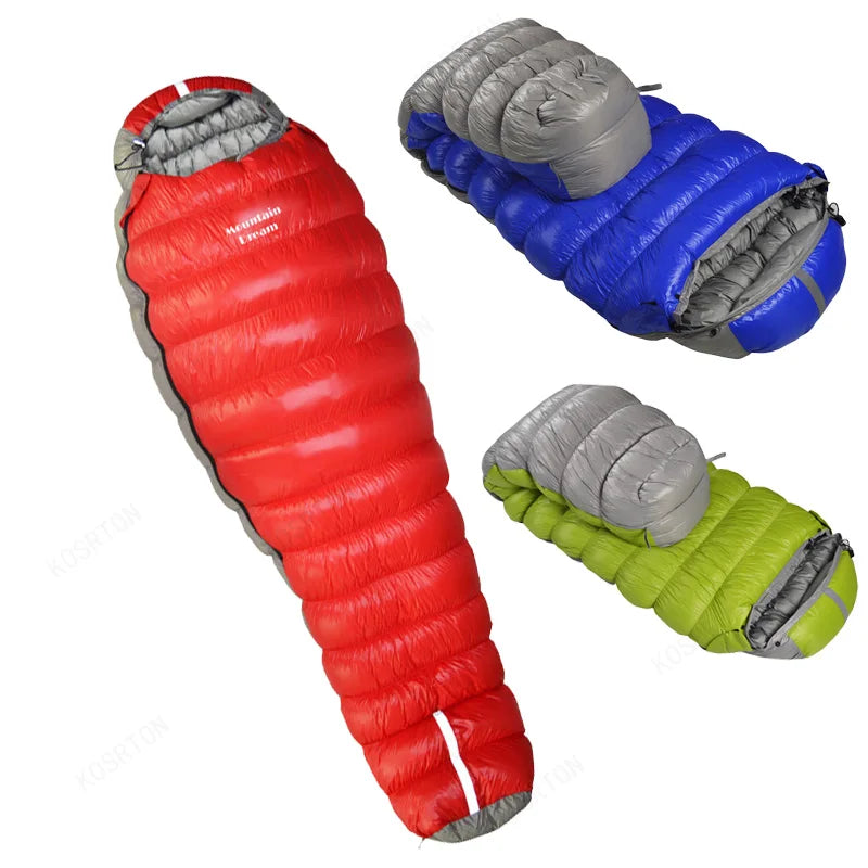 New Oversized Mummy Goose down Sleeping Bag Winter down Sleeping Bag Very Warm for Camping and Hiking