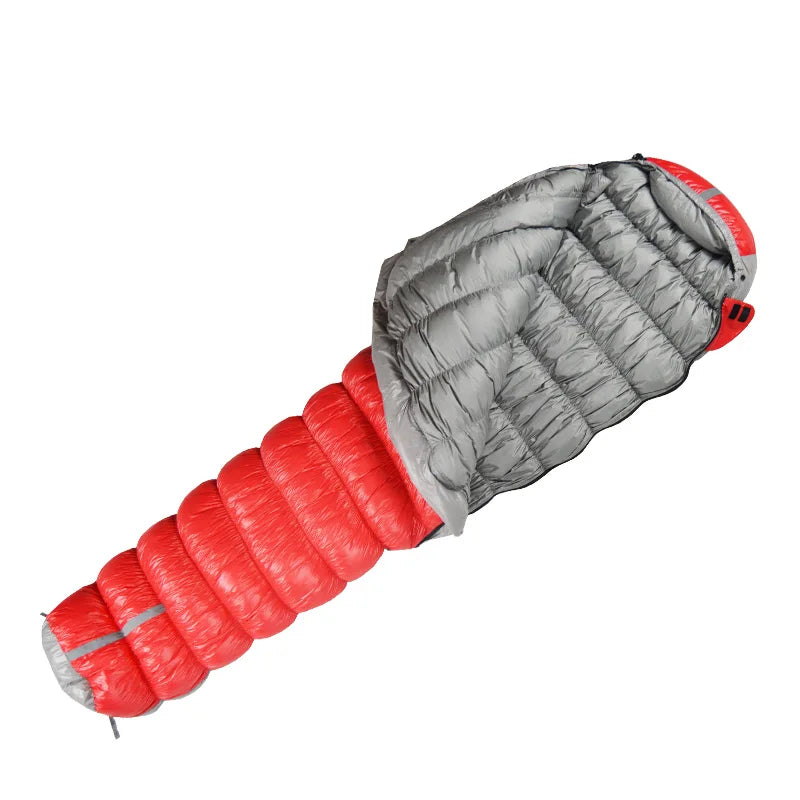 New Oversized Mummy Goose down Sleeping Bag Winter down Sleeping Bag Very Warm for Camping and Hiking
